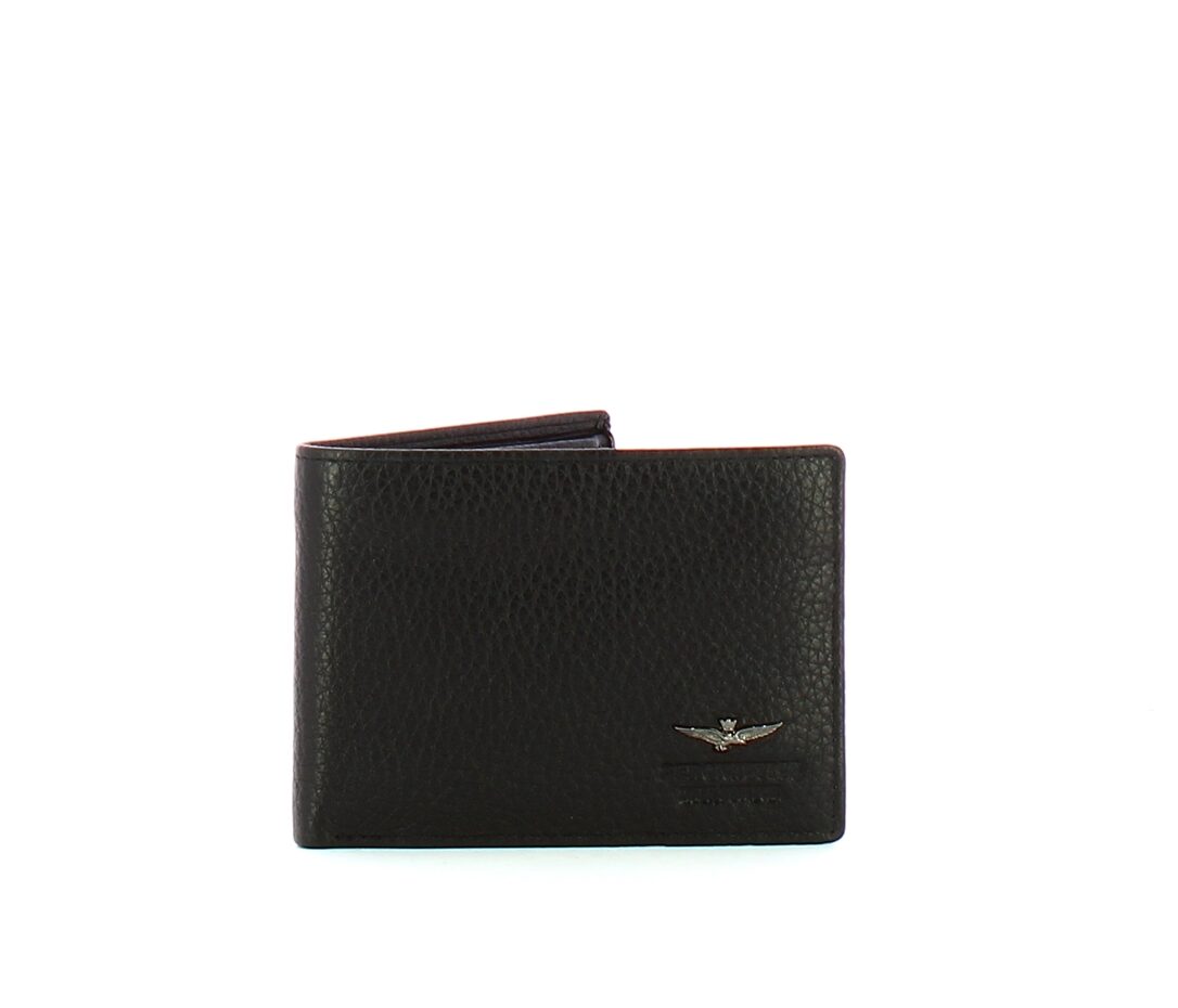 800070303635-1 AERONAUTICA MILITARE Portafoglio in pelle Nero AM182 - immagine 1