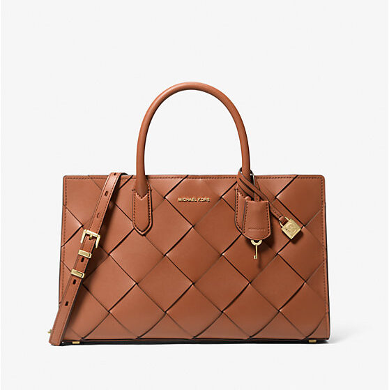 30S5GETS2L-0230_1 MICHAEL KORS Borsa a mano Scarlett media in pelle intrecciata 30S5GETS2L - immagine 1