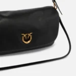 PINKO Borsa a tracolla media Love Bag Click Soft Horizontal Handle in pelle 106178 - immagine 3