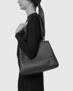ORCIANI Borsa Sveva Soft Media a spalla in pelle con tracolla BT2006 - immagine 4