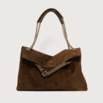 ORCIANI Borsa Venus Peach Midi a spalla in suede B02212PEA COCOA