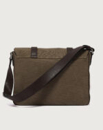 ORCIANI Jones Midi Safari borsa messenger in canvas e pelle con tracolla P00749SFR - immagine 3