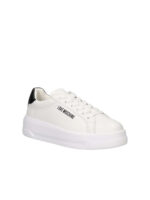 LOVE MOSCHINO Sneakers Eclipse in pelle con logo e suola platform JA15065G1O BIANCO-NERO - immagine 2
