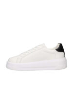 LOVE MOSCHINO Sneakers Eclipse in pelle con logo e suola platform JA15065G1O BIANCO-NERO - immagine 3