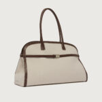 ORCIANI Borsa Aura Savana XL a spalla in canvas e pelle con tracolla B02219SVN - immagine 2