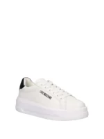 LOVE MOSCHINO Sneakers Eclipse in pelle con logo e suola platform JA15065G1OIAH BIANCO-NERO - immagine 2