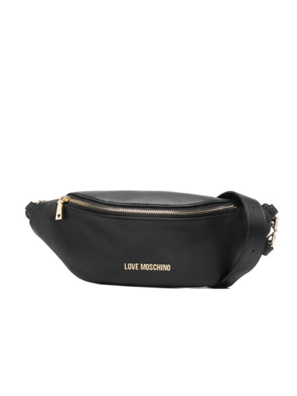 LOVE MOSCHINO Marsupio con zip e logo frontale JC4010PP1OLB0 NERO