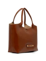 LOVE MOSCHINO Borsa tote con logo frontale e manici a spalla JC4129PP1OLH0 CUOIO - immagine 3