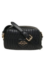 LOVE MOSCHINO Borsa a tracolla in ecopelle con logo cuore e lavorazione trapuntata JC4014PP1OLJ0 NERA