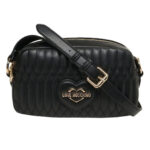LOVE MOSCHINO Borsa a tracolla in ecopelle con logo cuore e lavorazione trapuntata JC4014PP1O NERA