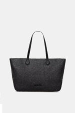 LOVE MOSCHINO GIANT Borsa shopper in ecopelle con logo frontale e chiusura zip JC4121PP1O NERA