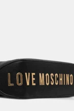 LOVE MOSCHINO GIANT Borsa shopper in ecopelle con logo frontale e chiusura zip JC4121PP1O NERA - immagine 5