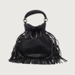 ORCIANI Mini bag a sacchetto Juice Jungle in pelle con frange B02233SPD