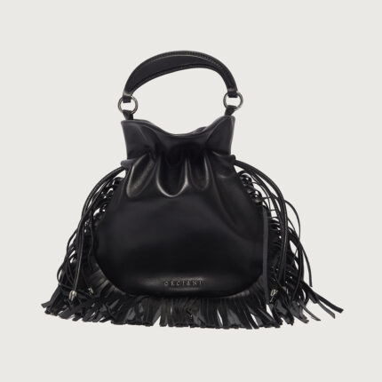 ORCIANI Mini bag a sacchetto Juice Jungle in pelle con frange B02233SPD