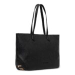 LOVE MOSCHINO GIANT Borsa shopper in ecopelle con logo frontale e chiusura zip JC4121PP1OLT0 NERA - immagine 2