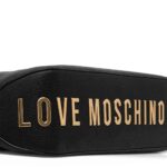 LOVE MOSCHINO GIANT Borsa shopper in ecopelle con logo frontale e chiusura zip JC4121PP1OLT0 NERA - immagine 4
