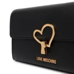 LOVE MOSCHINO Borsa a tracolla con patta e dettaglio a cuore JC4327PP1O NERA - immagine 2