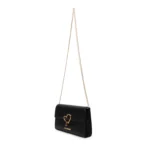 LOVE MOSCHINO Borsa a tracolla con patta e dettaglio a cuore JC4327PP1O NERA - immagine 5