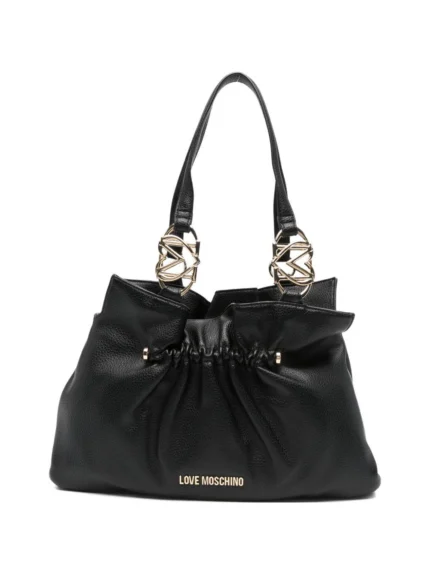 LOVE MOSCHINO Borsa a spalla con dettagli dorati e drappeggio JC4009PP1OLB0