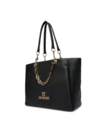 LOVE MOSCHINO Borsa in pelle con dettagli catena e manici a spalla JC4164PP1OL12 - immagine 4