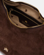 CUOIERIA FIORENTINA Borsa Hobo Chop pelle scamosciata B000006099240 Cioccolato - immagine 4