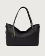 ORCIANI Borsa Virgo Soft Shopping in pelle martellata B02255 Nera