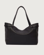 ORCIANI Borsa Virgo Soft Shopping in pelle martellata B02255 Nera - immagine 3