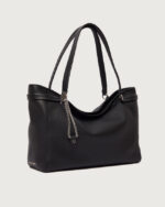 ORCIANI Borsa Virgo Soft Shopping in pelle martellata B02255 Nera - immagine 2