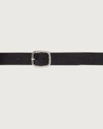 ORCIANI Cintura reversibile Cloudy Double in suede e pelle 3,5 cm U08417 Nero/Ebano - immagine 5